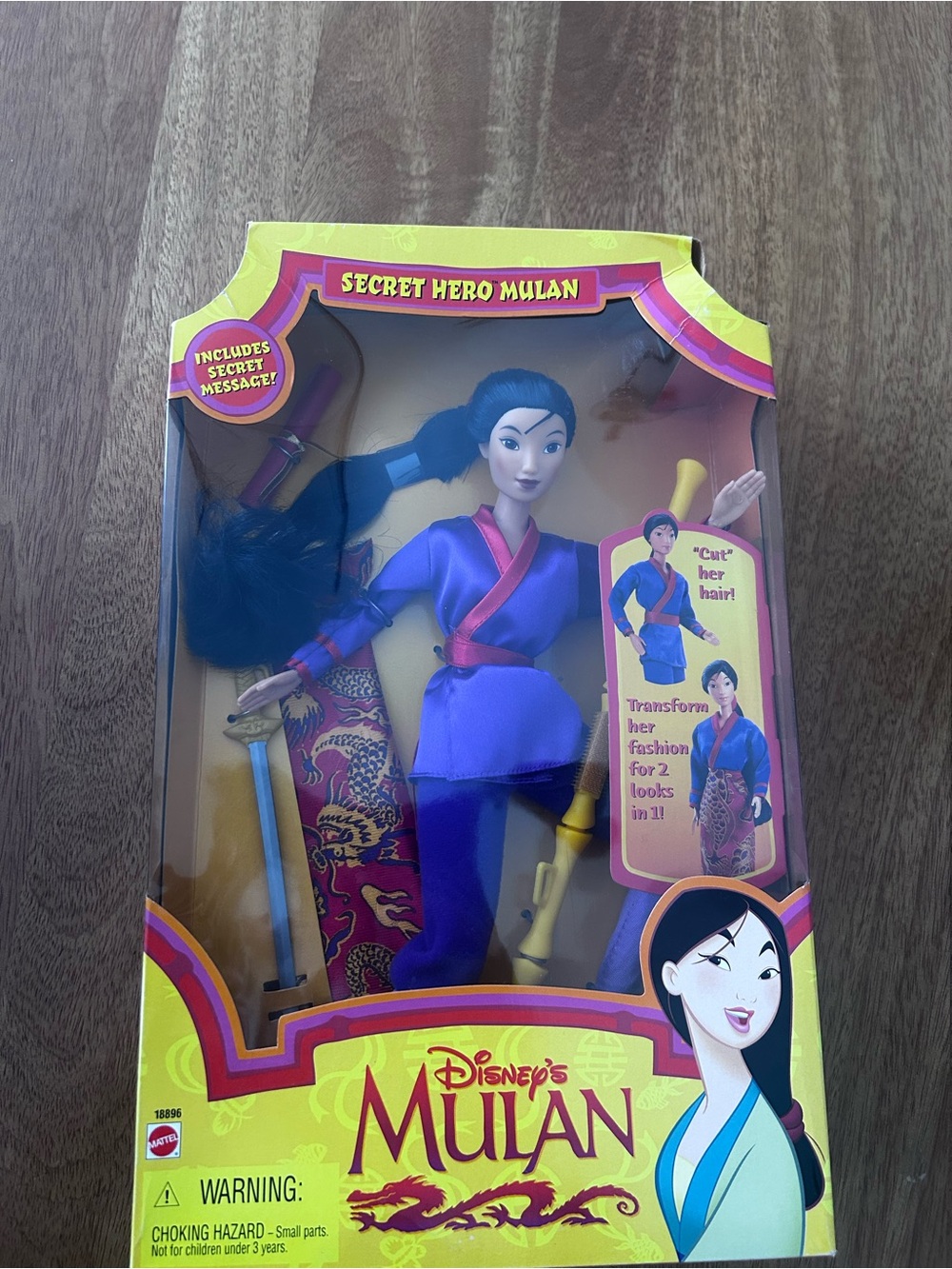 Disney Mulan Secret Hero Doll in Purple and Pink Outfit
